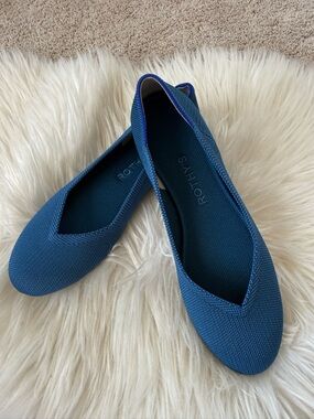 NWOB Rothy's The Flat Deep Ocean Blue 7